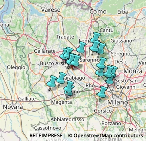 Mappa Via dell'Acqua, 20028 San Vittore Olona MI, Italia (9.5435)