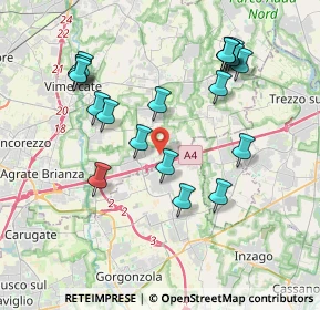 Mappa Via Giorgio Gaber, 20873 Cavenago di Brianza MB, Italia (3.993)