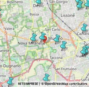 Mappa 20835 Nova Milanese MB, Italia (3.4395)