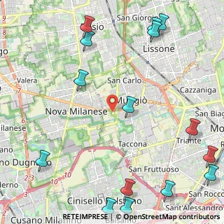 Mappa Via Bezzecca, 20835 Muggiò MB, Italia (3.234)