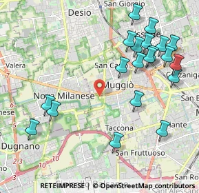 Mappa Via Bezzecca, 20835 Muggiò MB, Italia (2.3965)