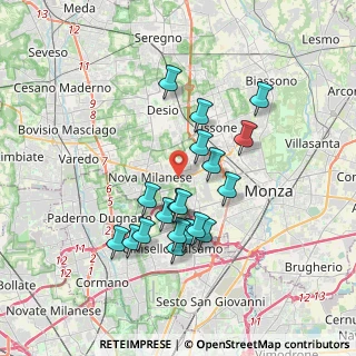 Mappa Via Bezzecca, 20835 Muggiò MB, Italia (3.21158)