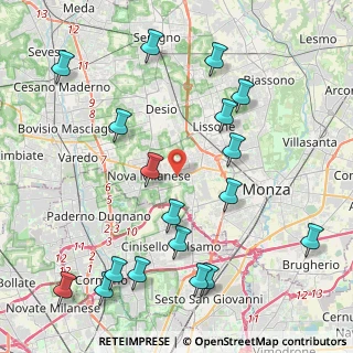 Mappa Via Bezzecca, 20835 Muggiò MB, Italia (5.01056)
