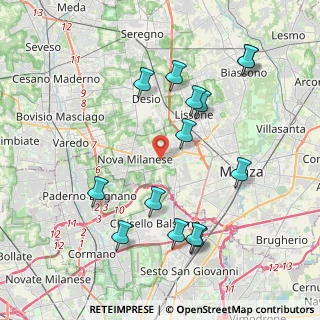 Mappa Via Bezzecca, 20835 Muggiò MB, Italia (4.24143)