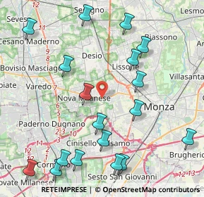 Mappa Via Bezzecca, 20835 Muggiò MB, Italia (5.01056)