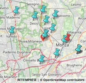 Mappa Via P. Maroncelli, 20053 Muggiò MB, Italia (4.21625)