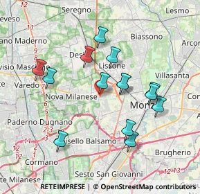 Mappa Via P. Maroncelli, 20053 Muggiò MB, Italia (3.39429)