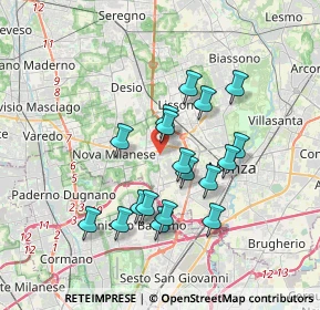 Mappa Via P. Maroncelli, 20053 Muggiò MB, Italia (3.12222)