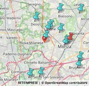 Mappa Via P. Maroncelli, 20053 Muggiò MB, Italia (4.56)