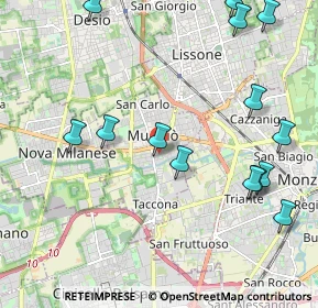 Mappa Via P. Maroncelli, 20053 Muggiò MB, Italia (2.52357)