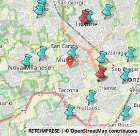 Mappa Via P. Maroncelli, 20053 Muggiò MB, Italia (2.56368)