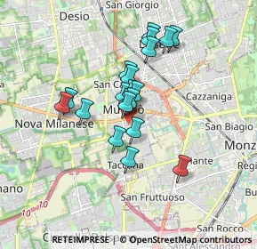 Mappa Via P. Maroncelli, 20053 Muggiò MB, Italia (1.316)