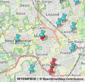 Mappa Via P. Maroncelli, 20053 Muggiò MB, Italia (2.69636)