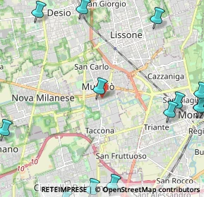 Mappa Via P. Maroncelli, 20053 Muggiò MB, Italia (3.32)