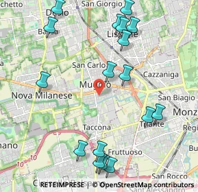 Mappa Via P. Maroncelli, 20053 Muggiò MB, Italia (2.46529)