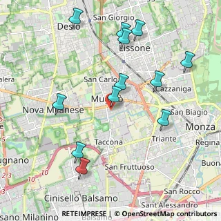 Mappa Via P. Maroncelli, 20053 Muggiò MB, Italia (2.2175)