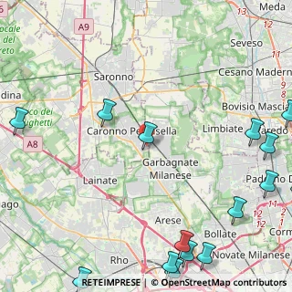 Mappa Via Edison, 21042 Caronno Pertusella VA, Italia (6.96733)