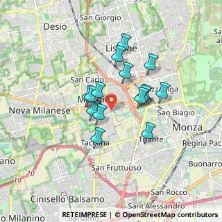 Mappa Via Giovanni Falcone, 20835 Muggiò MB, Italia (1.31867)