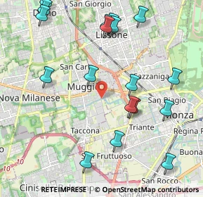 Mappa Via Giovanni Falcone, 20835 Muggiò MB, Italia (2.45389)