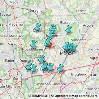 Mappa Via Giovanni Falcone, 20835 Muggiò MB, Italia (3.2715)