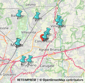 Mappa , 20863 Concorezzo MB, Italia (3.58909)