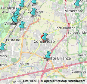 Mappa Via Alessandro Manzoni, 20863 Concorezzo MB, Italia (2.8425)