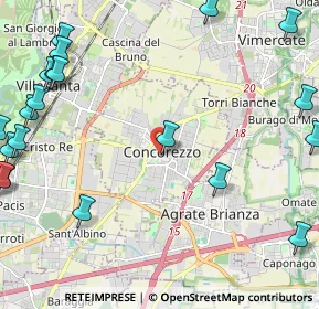 Mappa Via Alessandro Manzoni, 20863 Concorezzo MB, Italia (3.2455)