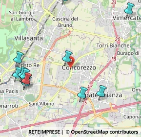 Mappa Via Rimembranze, 20863 Concorezzo MB, Italia (2.7)