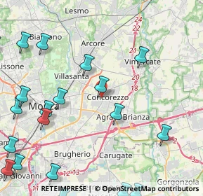 Mappa Via Rimembranze, 20863 Concorezzo MB, Italia (6.1825)