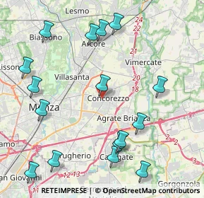 Mappa Via Rimembranze, 20863 Concorezzo MB, Italia (5.03375)