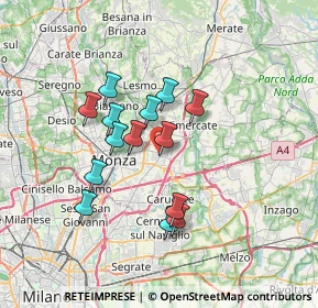 Mappa Via Rimembranze, 20863 Concorezzo MB, Italia (5.76143)