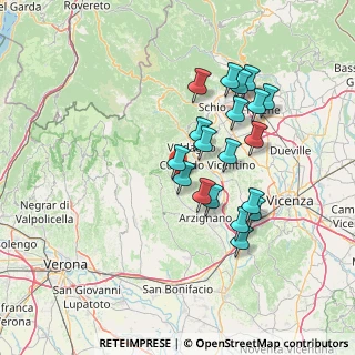 Mappa Via Da Corna, 36070 San Pietro Mussolino VI, Italia (12.98737)