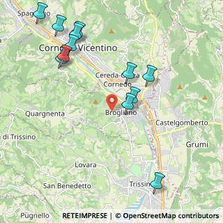 Mappa Via Costa, 36070 Brogliano VI, Italia (2.44333)