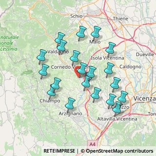 Mappa Via Costa, 36070 Brogliano VI, Italia (7.033)