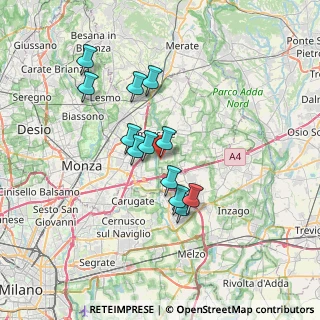 Mappa Via Thomas Edison, 20875 Burago di Molgora MB, Italia (5.75417)