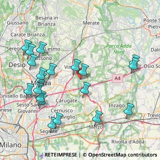 Mappa Via Thomas Edison, 20875 Burago di Molgora MB, Italia (9.537)