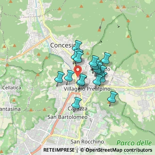 Mappa Via delle Camerate Parco Comm.le Auchan, 25062 Concesio BS, Italia (1.10222)