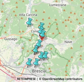 Mappa Via delle Camerate Parco Comm.le Auchan, 25136 Brescia BS, Italia (2.93364)