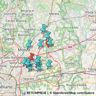 Mappa Via Antonio Meucci, 20875 Burago di Molgora MB, Italia (7.36714)