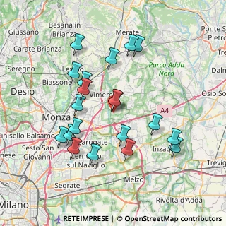 Mappa Via Antonio Meucci, 20875 Burago di Molgora MB, Italia (7.261)