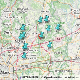 Mappa Via Antonio Meucci, 20875 Burago di Molgora MB, Italia (7.11462)