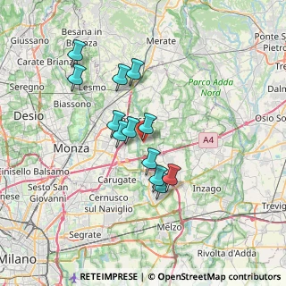 Mappa Via Antonio Meucci, 20875 Burago di Molgora MB, Italia (5.80667)