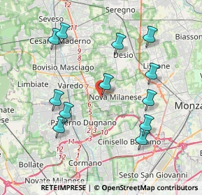 Mappa Via Moro, 20834 Nova Milanese MB, Italia (3.99583)