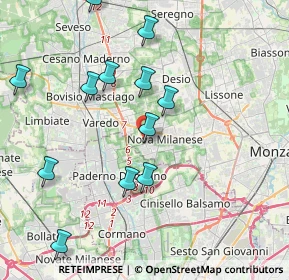 Mappa Via Moro, 20834 Nova Milanese MB, Italia (4.66538)