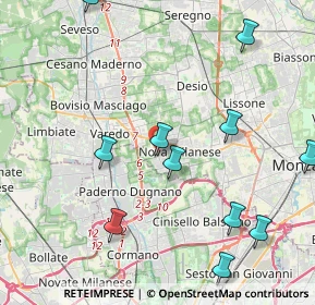 Mappa Via Moro, 20834 Nova Milanese MB, Italia (5.44462)