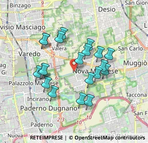 Mappa Via Moro, 20834 Nova Milanese MB, Italia (1.571)