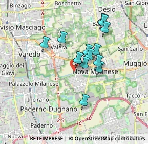 Mappa Via Moro, 20834 Nova Milanese MB, Italia (1.43333)