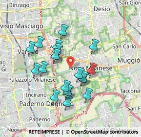 Mappa Via Moro, 20834 Nova Milanese MB, Italia (1.566)