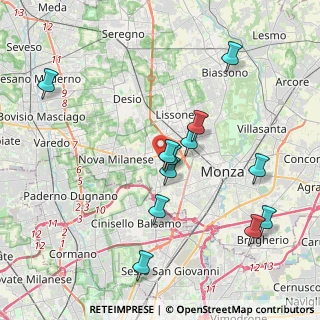 Mappa Via Luciano Manara, 20835 Muggiò MB, Italia (3.99083)
