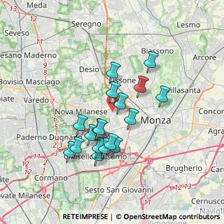 Mappa Via Luciano Manara, 20835 Muggiò MB, Italia (3.06111)